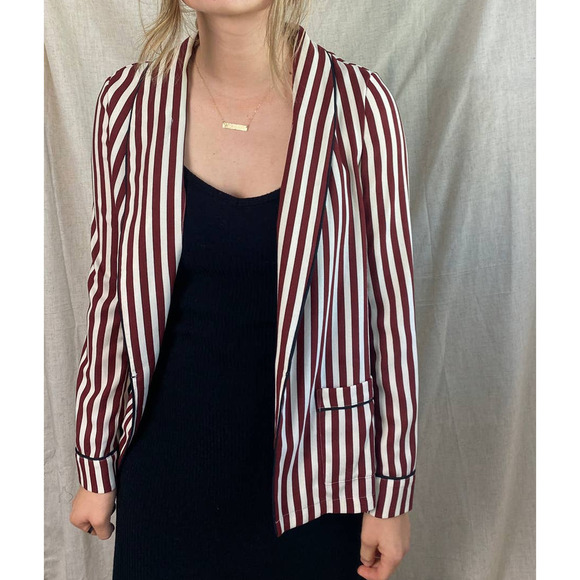 Scotch & Soda Maison Scotch So Cabana Striped Pajama Blazer Size 1 - Picture 3 of 12